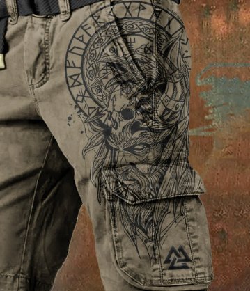 Pantalones cortos con cremallera, con estampado 3D de personalidad y estilo. - Image 3