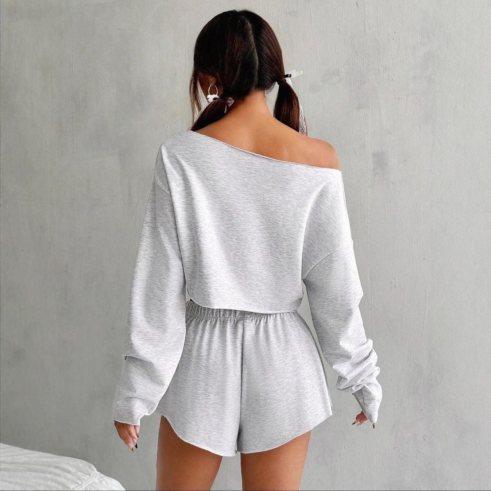 Conjunto de blusa y shorts de manga larga - Image 5