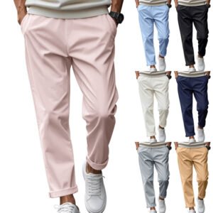 Pantalón estilo casual, holgados, cómodos, de secado rápido y con cintura ajustable.