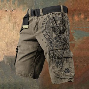 Pantalones cortos con cremallera, con estampado 3D de personalidad y estilo.