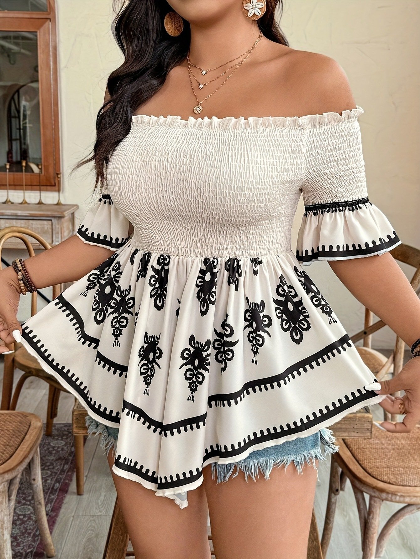 Vestido mini, estampado. - Image 4