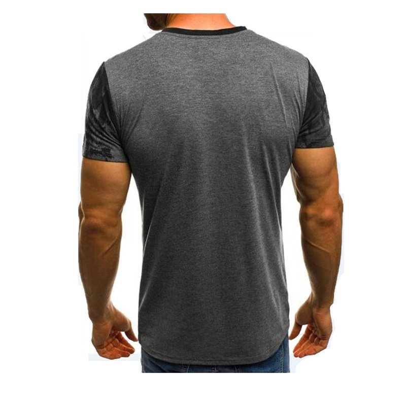 Camiseta de compresión deportiva para hombre, informal, de algodón, con degradado negro y rojo, de alta calidad - Image 9