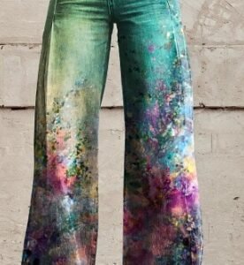 Pantalones casuales, jeans finos de imitación.