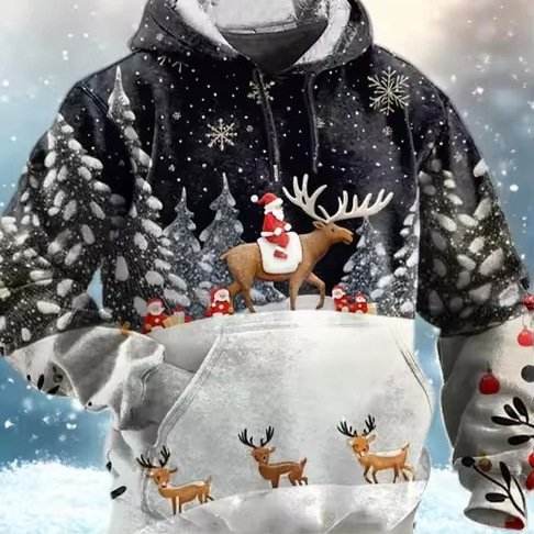 Nueva sudadera con capucha con impresión digital 3D de moda - Image 8